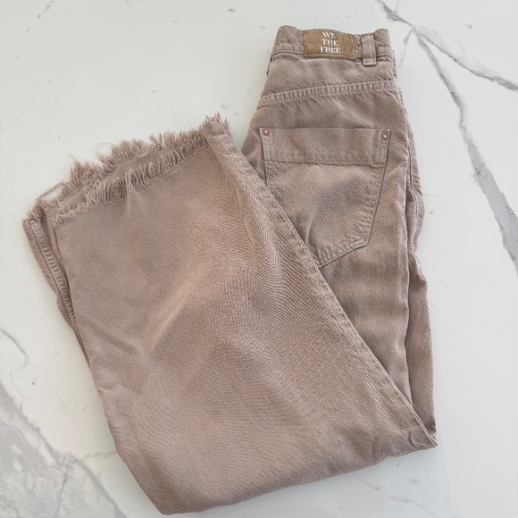 Free People Beige Wide Leg Jumpsuit - Picture 2 of 9